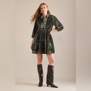 Anthropologie | Dresses | Anthropologie Maeve Somerset Velvet Mini Dress |  Poshmark